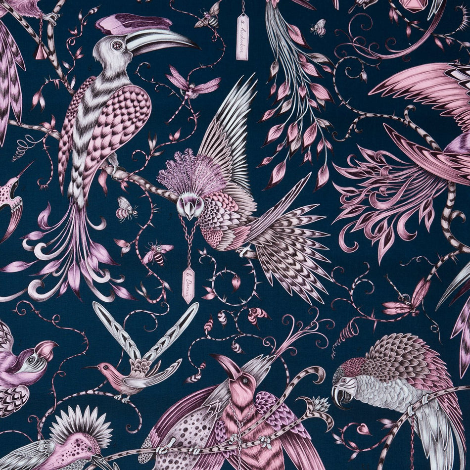 Clarke & Clarke Animalia Audubon Pink Fabric