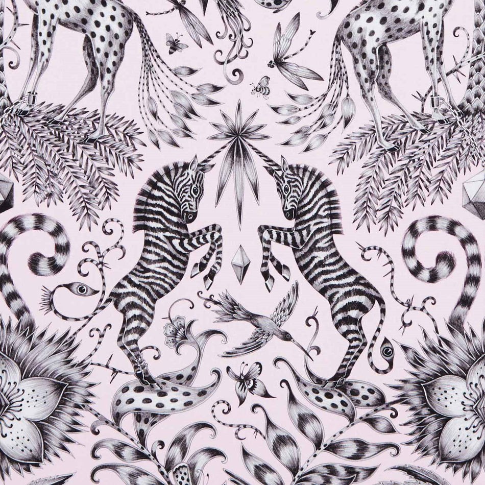 Clarke & Clarke Animalia Kruger Pink Fabric