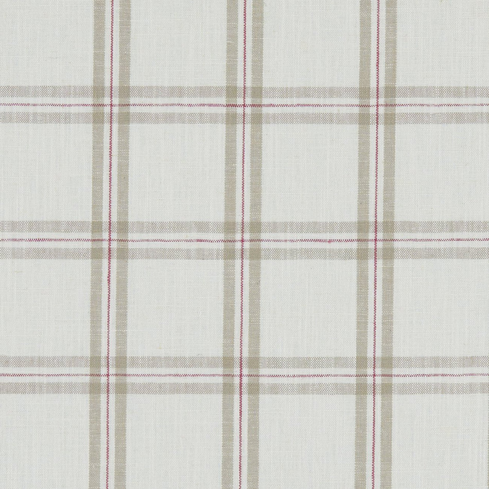 Clarke & Clarke Avebury Kelmscott Rasberry_Linen Fabric