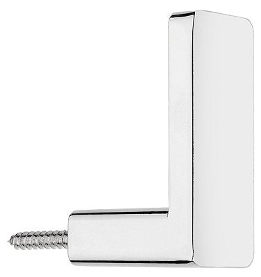 Swish Contemporary Curtain Tieback Hook, 'L', Chrome