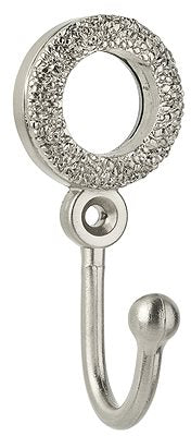 Swish Decorative Curtain Tieback Hook, Mosaic, Satin Steel