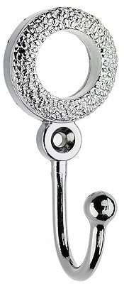 Swish Decorative Curtain Tieback Hook, Mosaic, Chrome