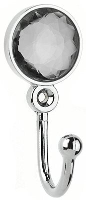 Swish Decorative Curtain Tieback Hook, Crystal, Chrome