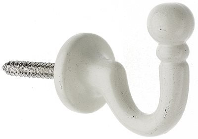 Swish Decorative Curtain Tieback Hook, Ball, Cream