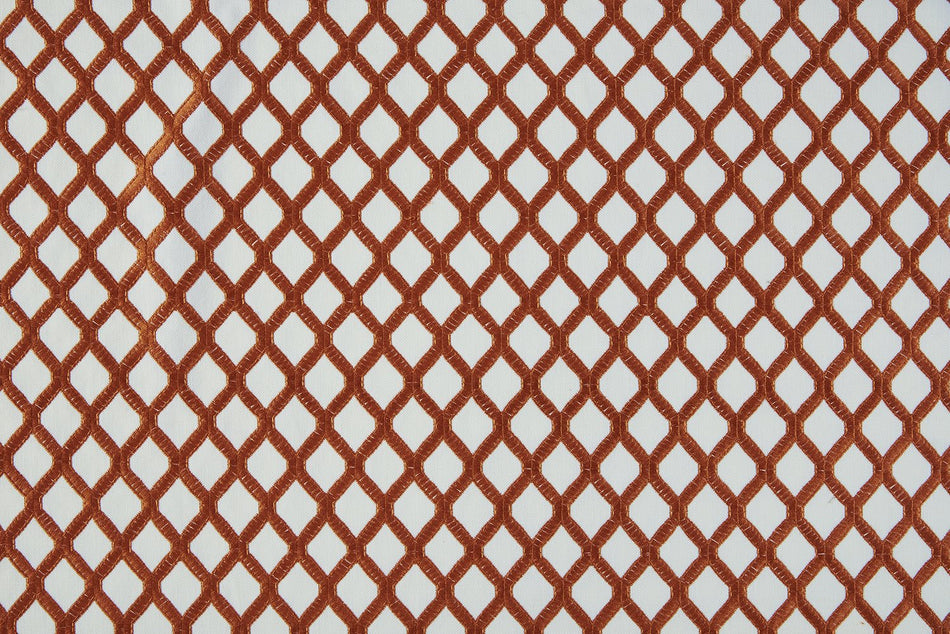 Beaumont Textiles Marrakech Mosaic Burnt Orange Fabric