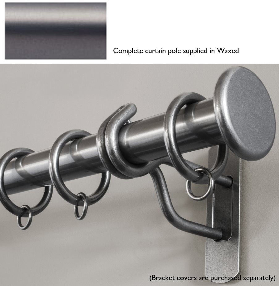 Bradley Steel Curtain Pole Waxed, Medium Stud