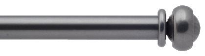 Bradley Steel Curtain Pole Waxed, Button Stud