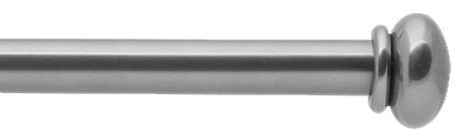 Bradley Steel Curtain Pole Polished, Pebble