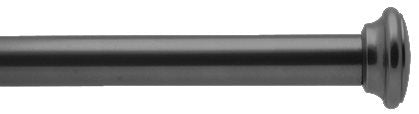 Bradley Steel Curtain Pole Flint, Flared Disc