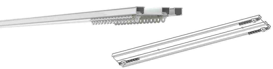 Silent Gliss 6293 Hand Drawn Triple Curtain Track White