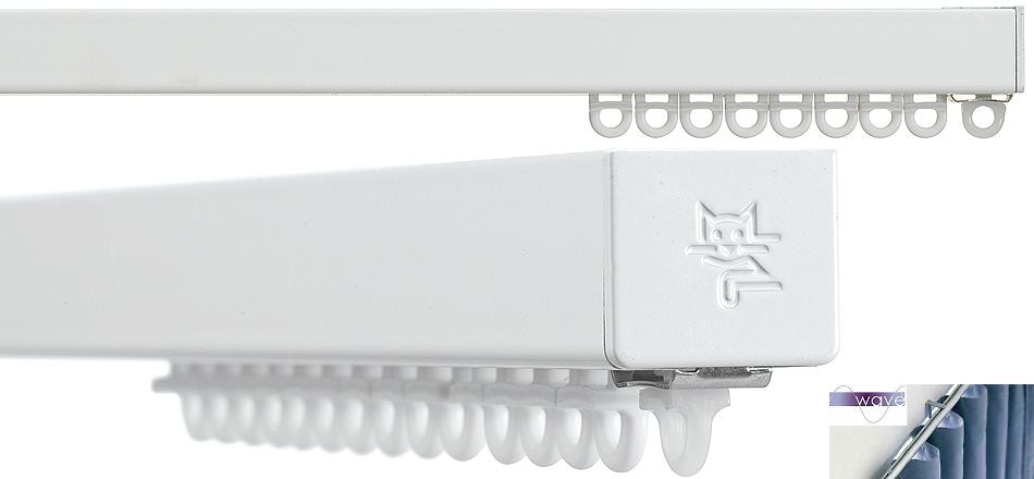 Silent Gliss 6870 Hand Drawn Silent Curtain Track Wave White