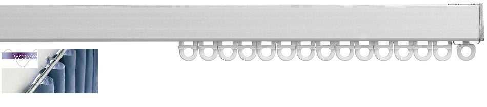 Silent Gliss 6870 Hand Drawn Silent Curtain Track Wave Anodised Silver