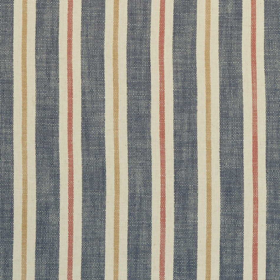 Clarke & Clarke Castle Garden Sackville Stripe Midnight_Spice Fabric