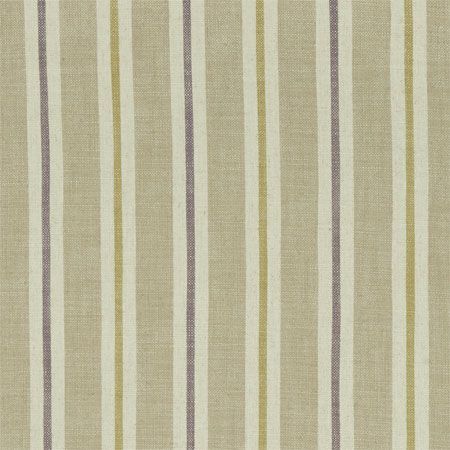 Clarke & Clarke Castle Garden Sackville Stripe Heather_Linen Fabric