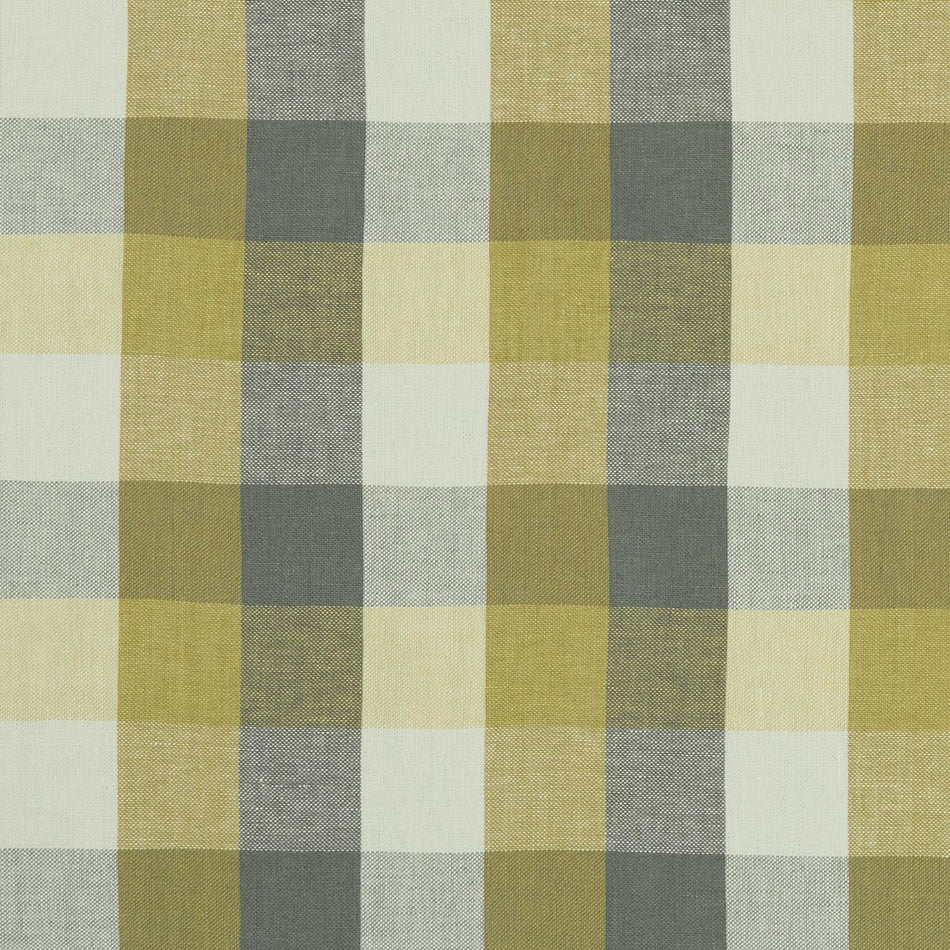 Clarke & Clarke Castle Garden Austin Check Citron_Natural Fabric