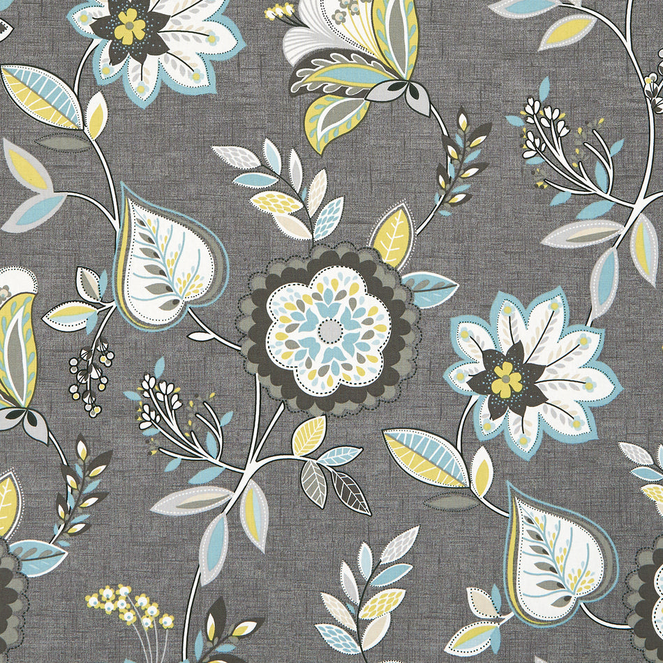 Studio G Octavia Octavia Charcoal/Chartreuse Fabric