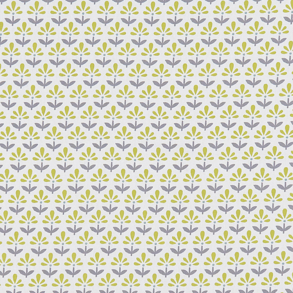 Studio G Co-ordinates Fleur Chartreuse/Charcoal Fabric