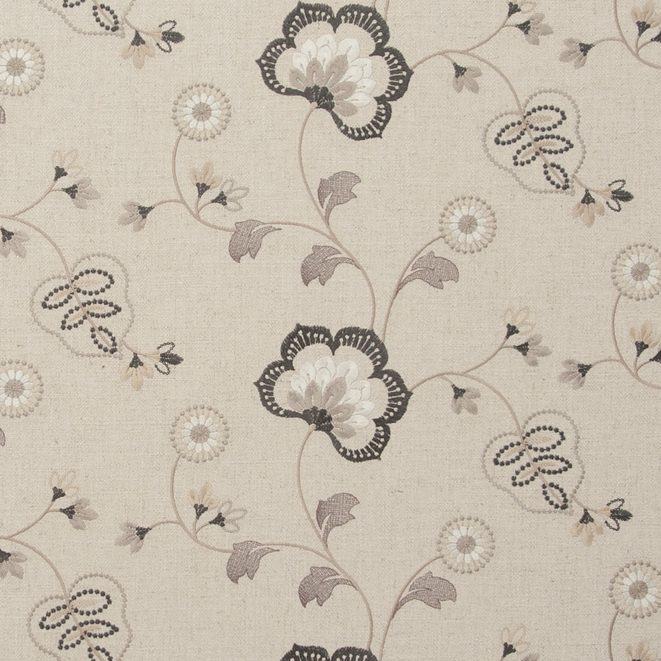 Clarke & Clarke Manor House Chatsworth Charcoal Fabric