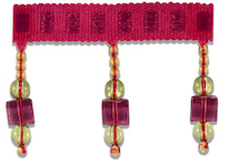 JLS Quartet Trimming Bead Fringe, Fuchsia