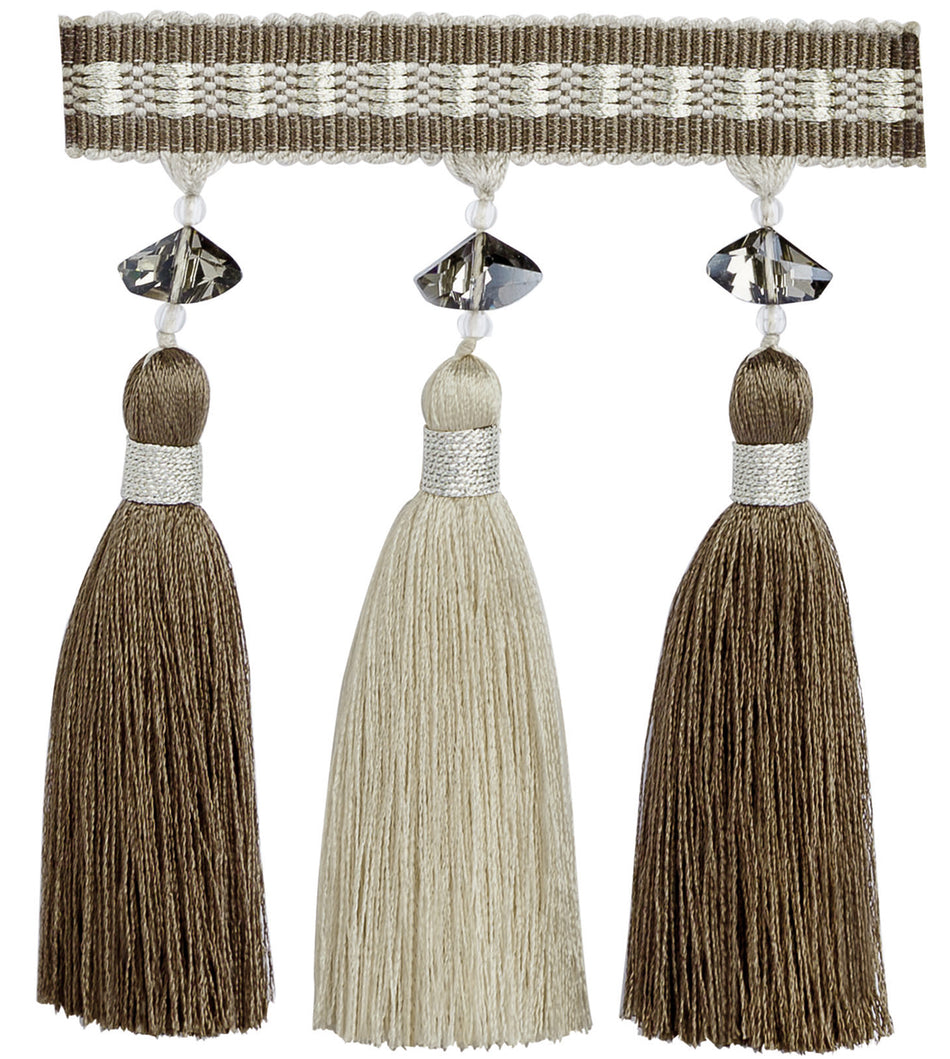 JLS Astral Crystal Tassel Fringe, Bronze
