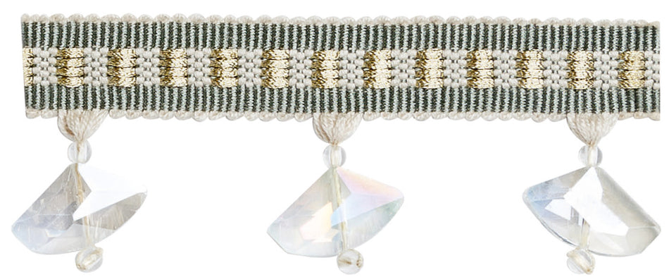 JLS Astral Beaded Tassel Fringe, Duck Egg
