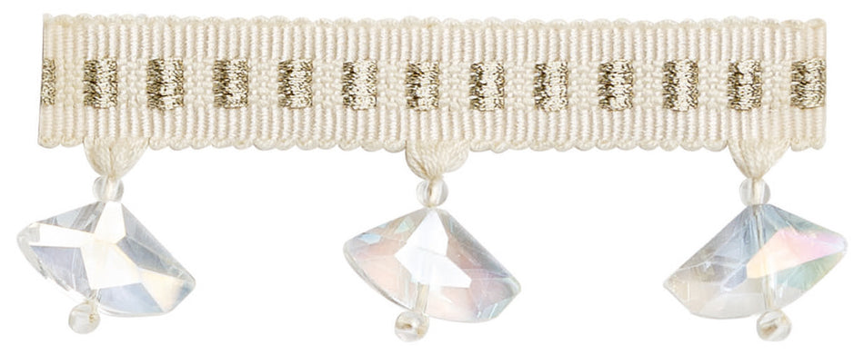 JLS Astral Beaded Tassel Fringe, Cream