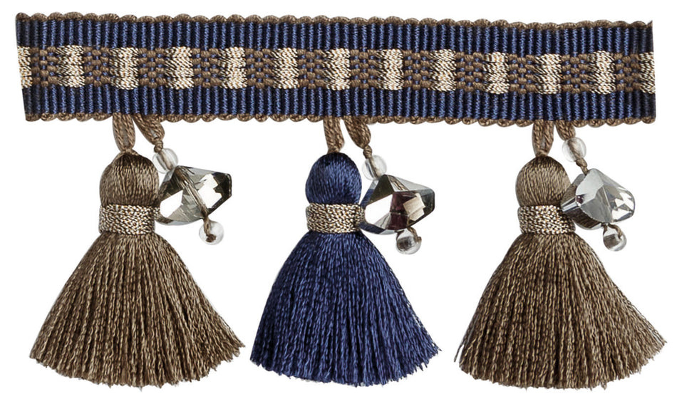JLS Astral Tassel & Crystal Fringe, Blue