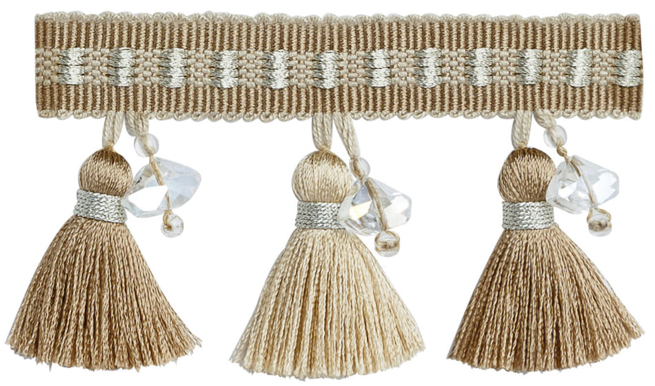 JLS Astral Tassel & Crystal Fringe, Caramel