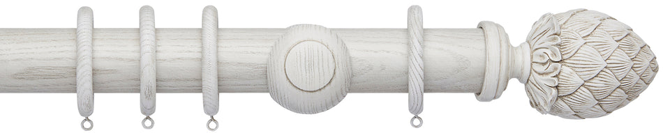 Ashbridge 45mm Wood Pole, Parchment White, Kew