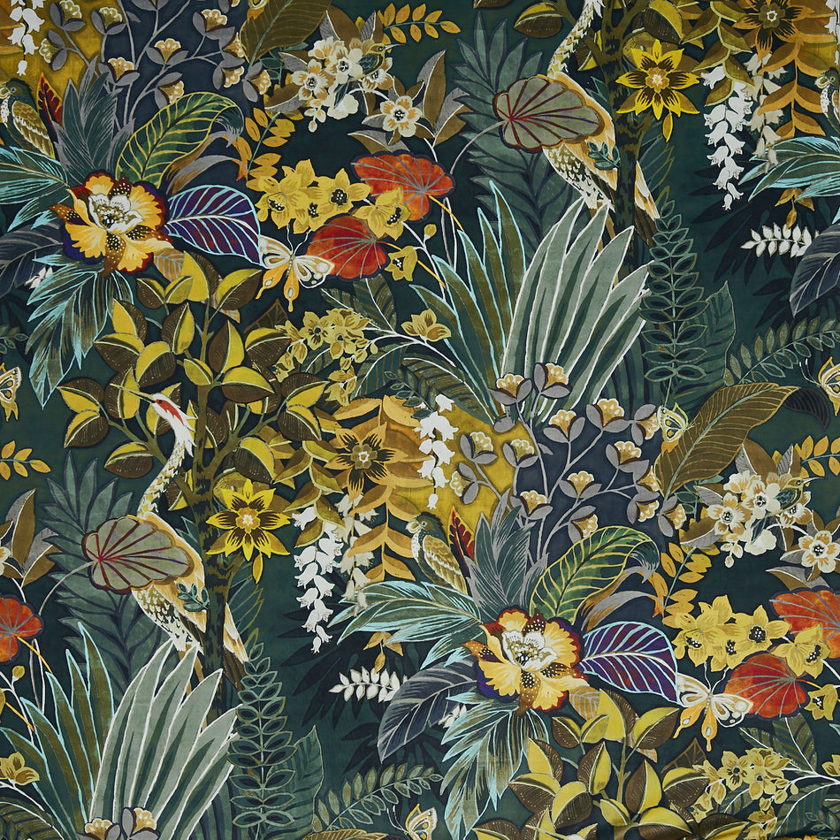 Prestigious Journey Beyond Hidden Paradise Emerald Fabric