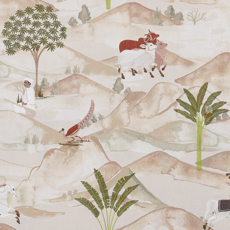 Clarke & Clarke Prince of Persia Sahara Blush Fabric