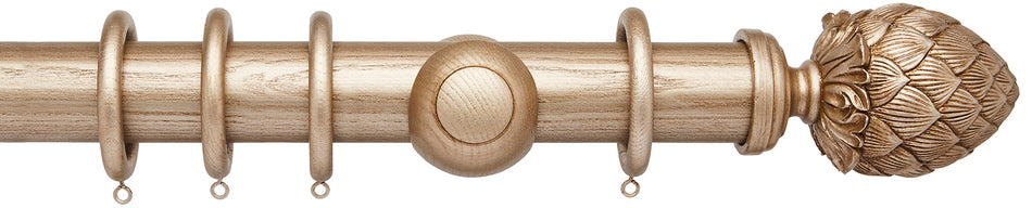 Ashbridge 45mm Wood Pole, Champagne Gold, Kew