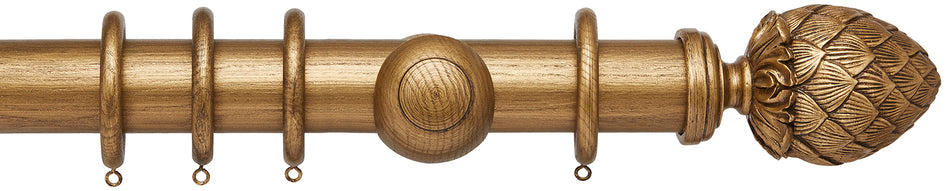 Ashbridge 45mm Wood Pole, Baroque Gold, Kew
