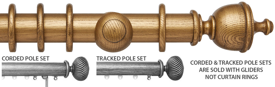 Ashbridge 45mm Corded/Tracked Pole, Baroque Gold, Chatsworth