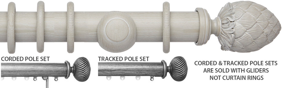 Ashbridge 45mm Corded/Tracked Pole, Heritage Grey, Kew