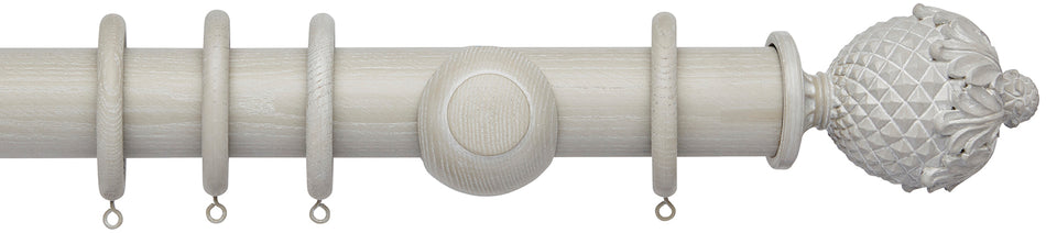 Ashbridge 45mm Wood Pole, Heritage Grey, Botanical