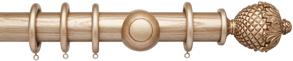 Ashbridge 45mm Wood Pole, Champagne Gold, Botanical