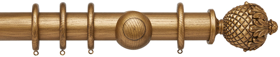 Ashbridge 45mm Wood Pole, Baroque Gold, Botanical