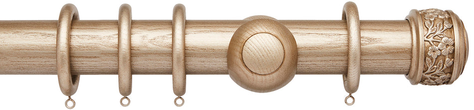 Ashbridge 45mm Wood Pole, Champagne Gold, Claremont