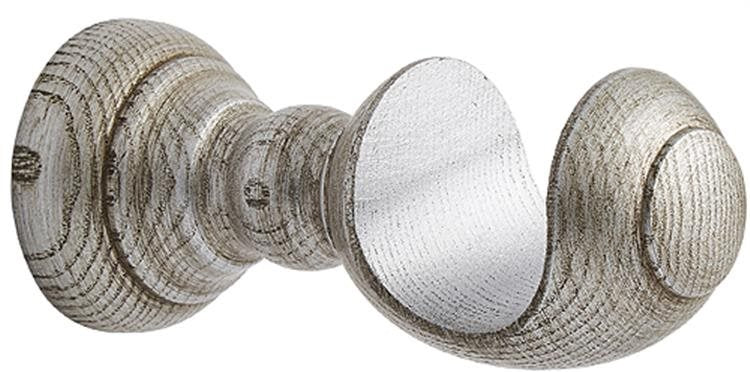 Ashbridge 45mm Wood Cup Bracket, Baroque Silver