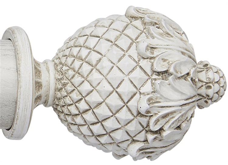 Ashbridge 45mm Pole Botanical Finial, Parchment White