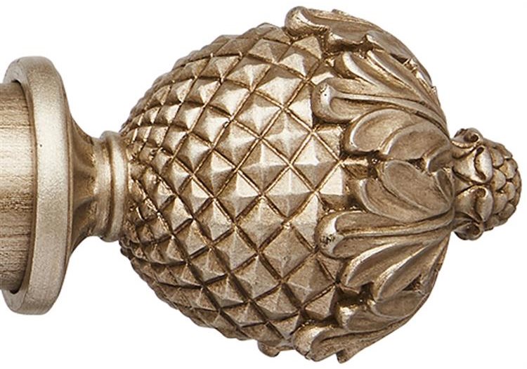 Ashbridge 45mm Pole Botanical Finial, Champagne Gold