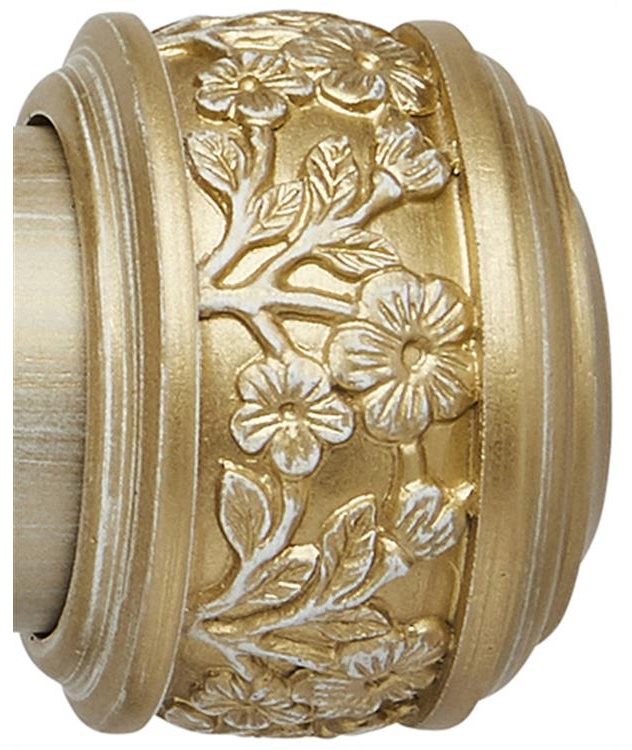 Ashbridge 45mm Pole Claremont Finial, Gold over White