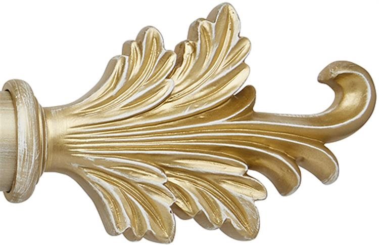 Ashbridge 45mm Pole Tatton Finial, Gold over White