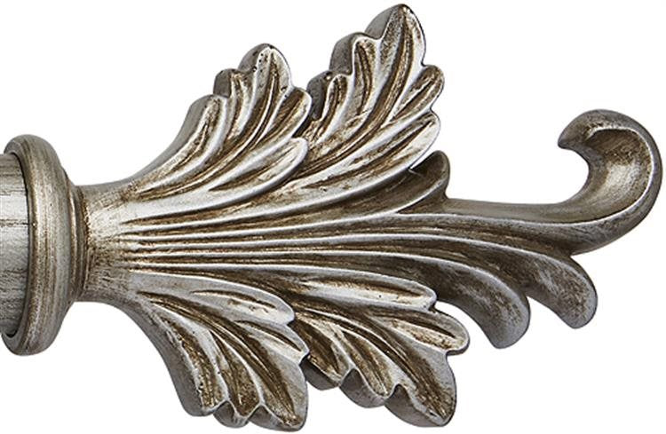 Ashbridge 45mm Pole Tatton Finial, Baroque Silver