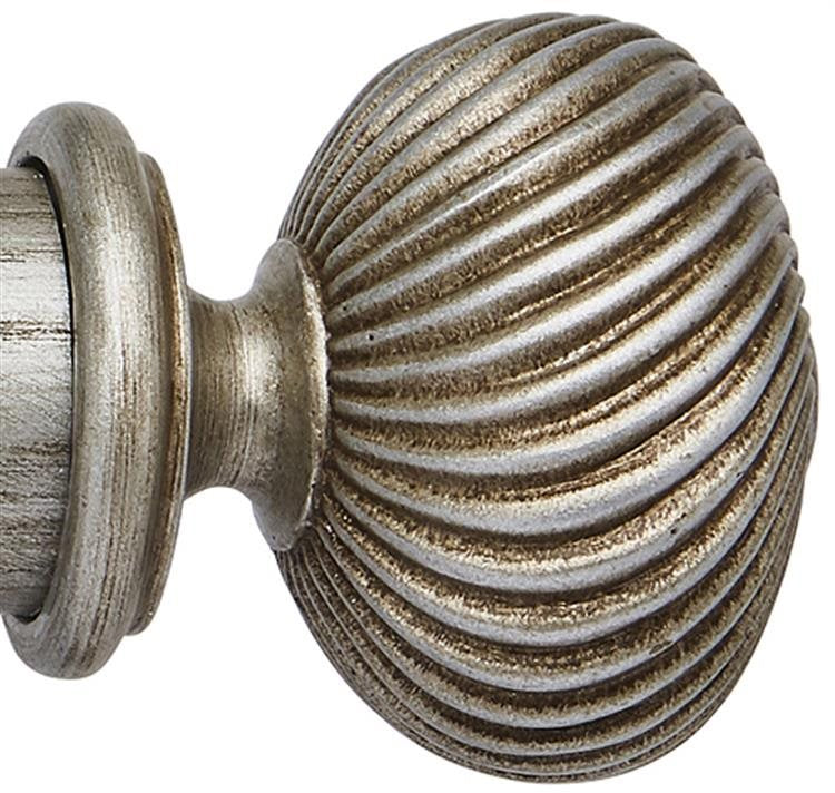 Ashbridge 45mm Pole Seizincote Finial, Baroque Silver
