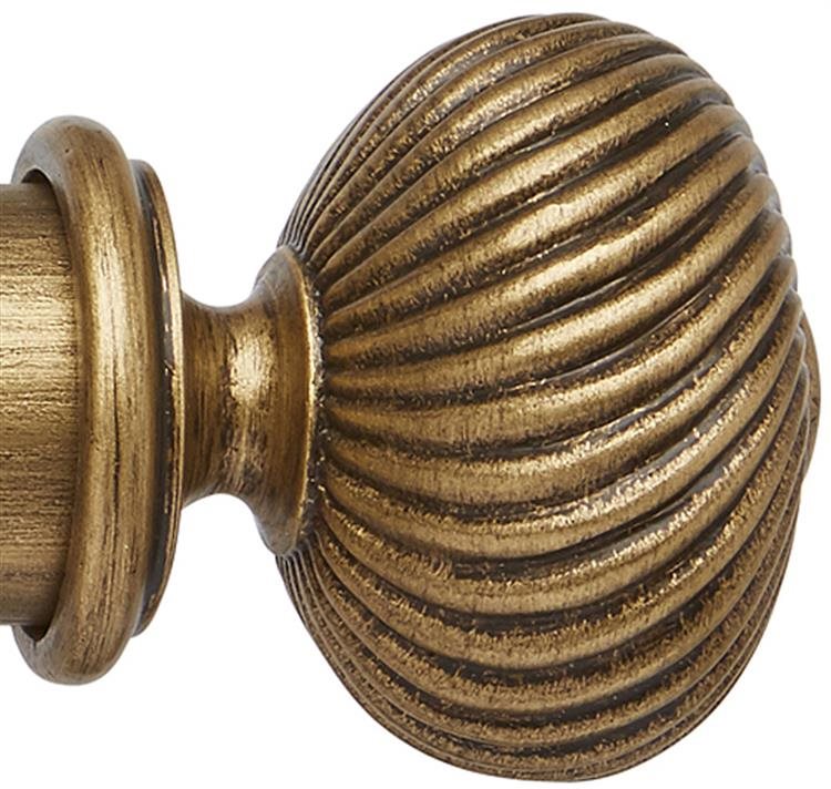 Ashbridge 45mm Pole Seizincote Finial, Baroque Gold