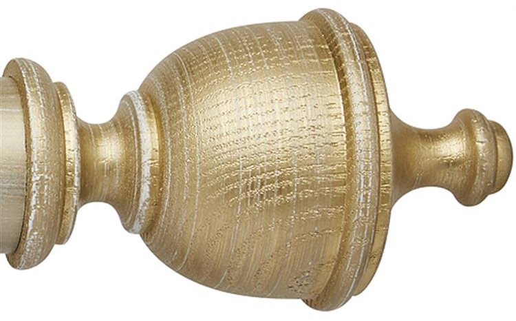 Ashbridge 45mm Pole Chatsworth Finial, Gold over White