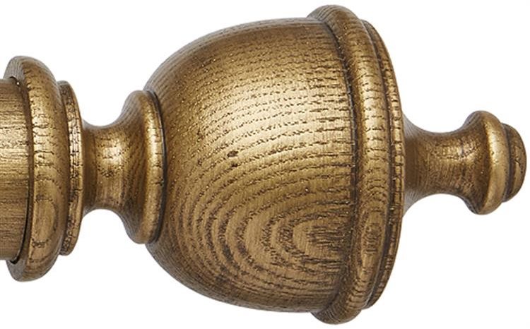 Ashbridge 45mm Pole Chatsworth Finial, Baroque Gold