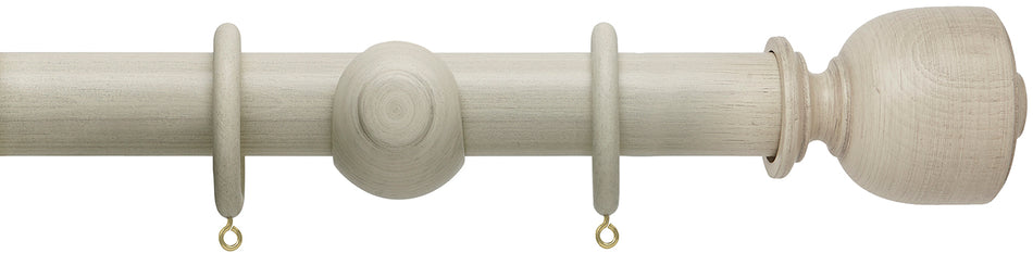 Hallis Origins 35mm Wood Pole, Limestone, Tulip Urn Finial